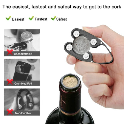 Magnetic Metal Wine Foil Cutter