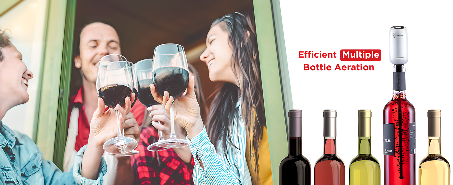 Enhance your wine flavors - Enjoy swift and effective wine aeration in just minutes for a superior tasting experience.