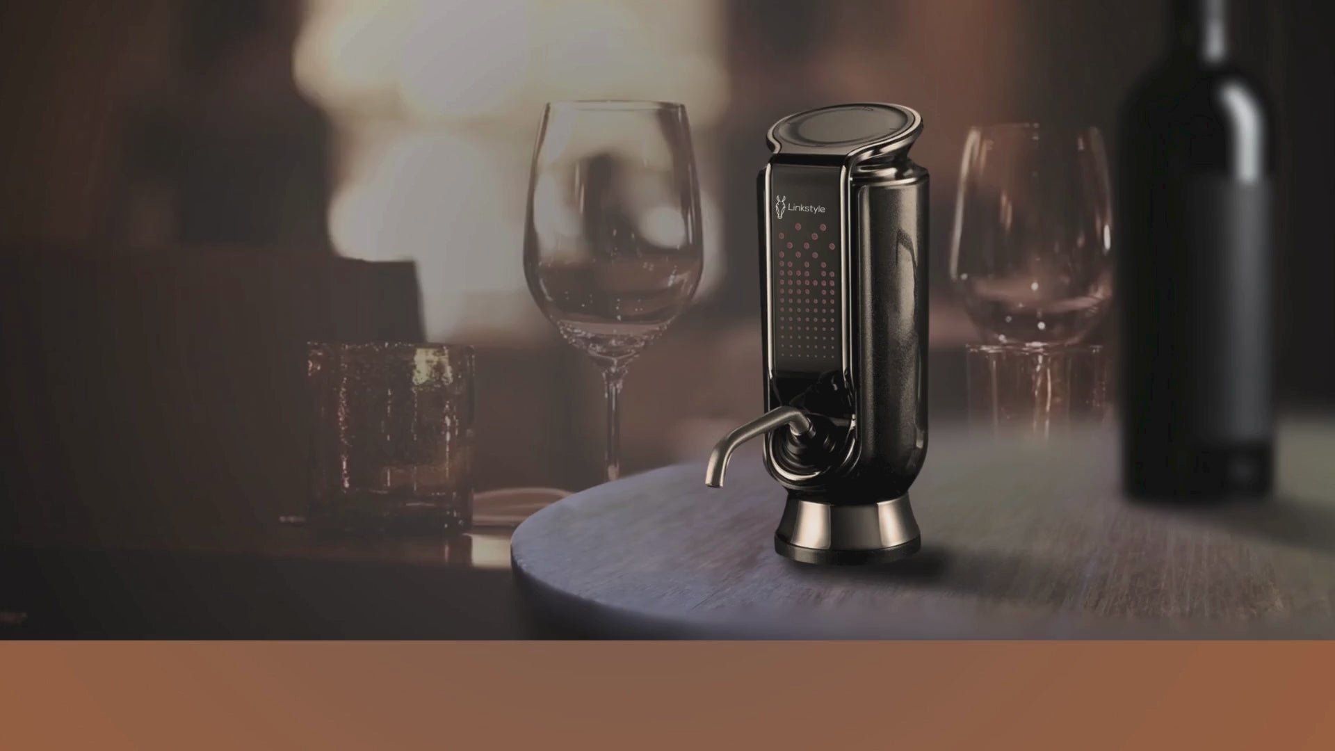 Load video: This video demonstrates the features of the VINOWAKE TrioVino 3-in-1 wine aerator, dispenser, and vacuum preserver