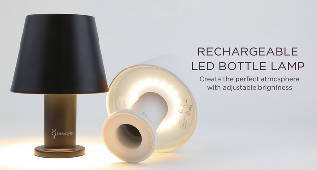 Rechargeable LED Bottle Lamp: create the perfect atmosphere with adjustable brightness